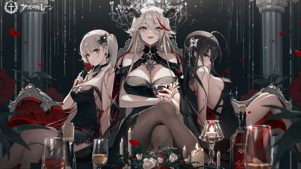 This is a pixiv picture whose title is [仕事絵] アズールレーン 6周年.
