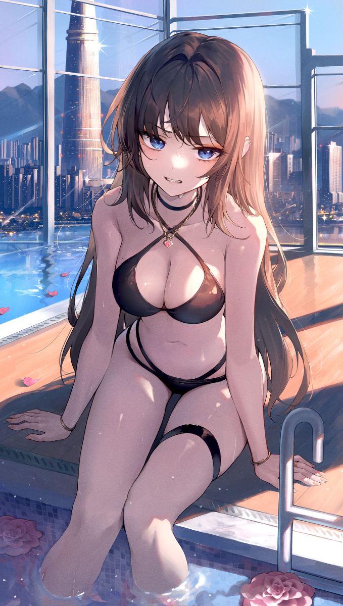 This is a pixiv picture whose title is pool.
