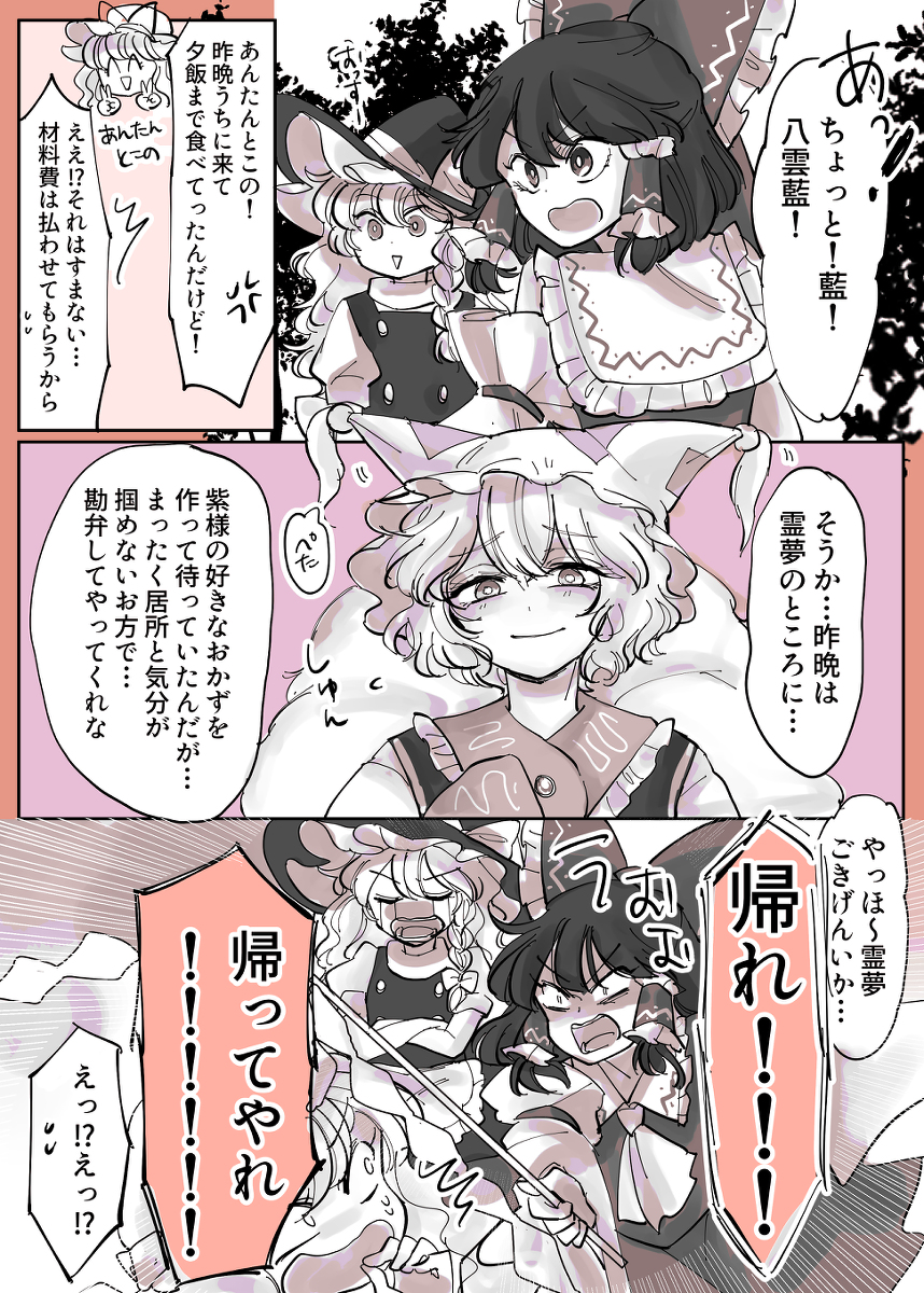 This is a pixiv picture whose title is 八雲藍は待っている.