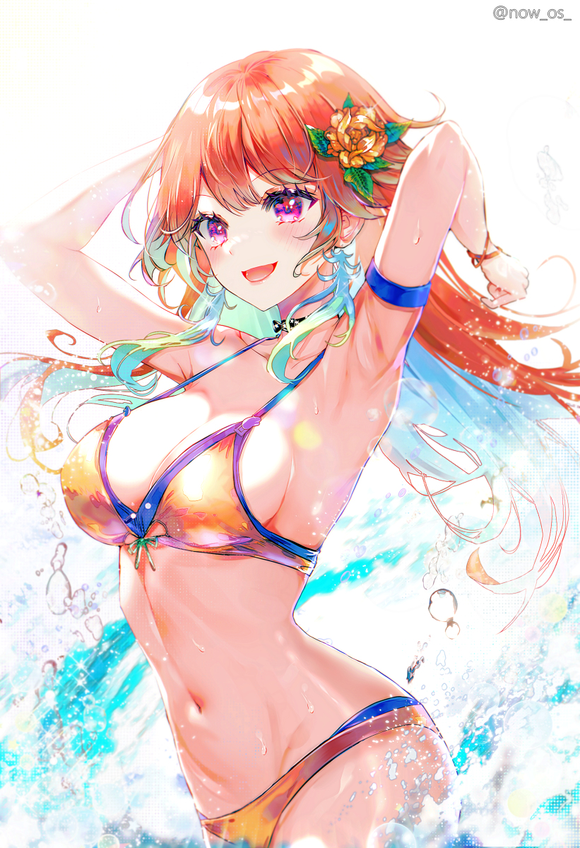This is a pixiv picture whose title is 🌊👙🏖🐔.