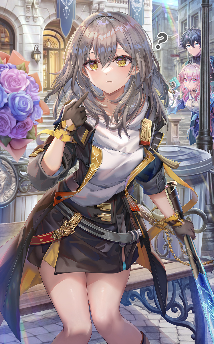 This is a pixiv picture whose title is ファンから花束を渡される星ちゃん.