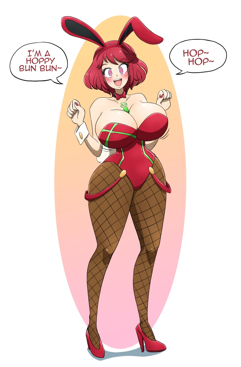 This is a pixiv picture whose title is Busty Bunny Pyra Complete.