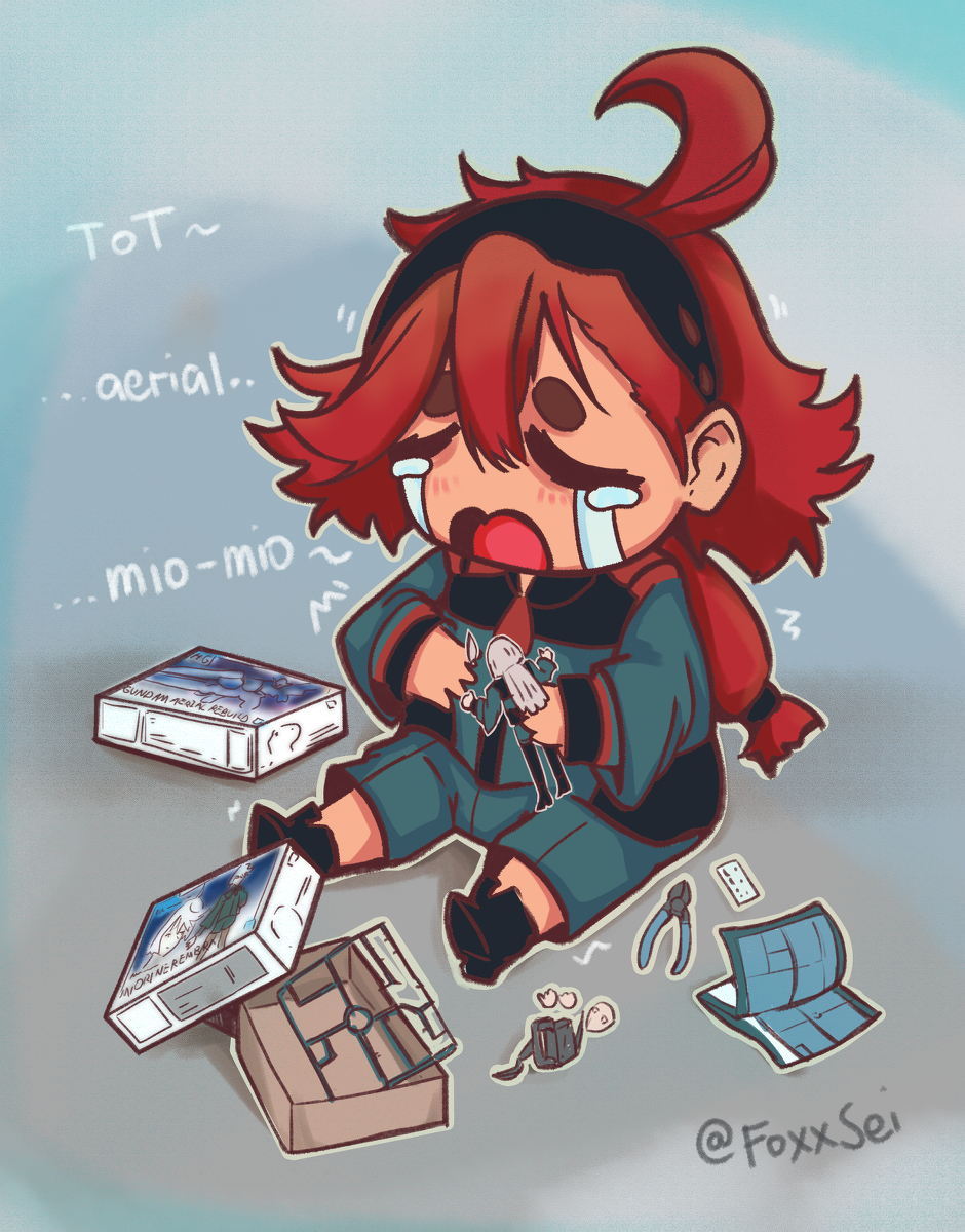 This is a pixiv picture whose title is Suletta longing for mio mio.