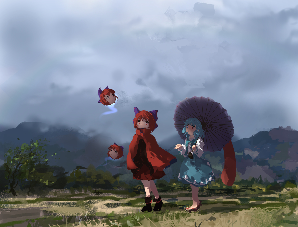This is a pixiv picture whose title is 雨予報.