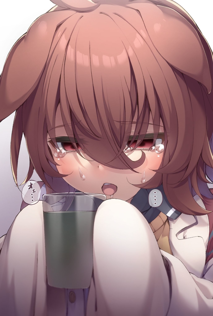 This is a pixiv picture whose title is タキオンに久々にミキサードリンクを飲ませたい.