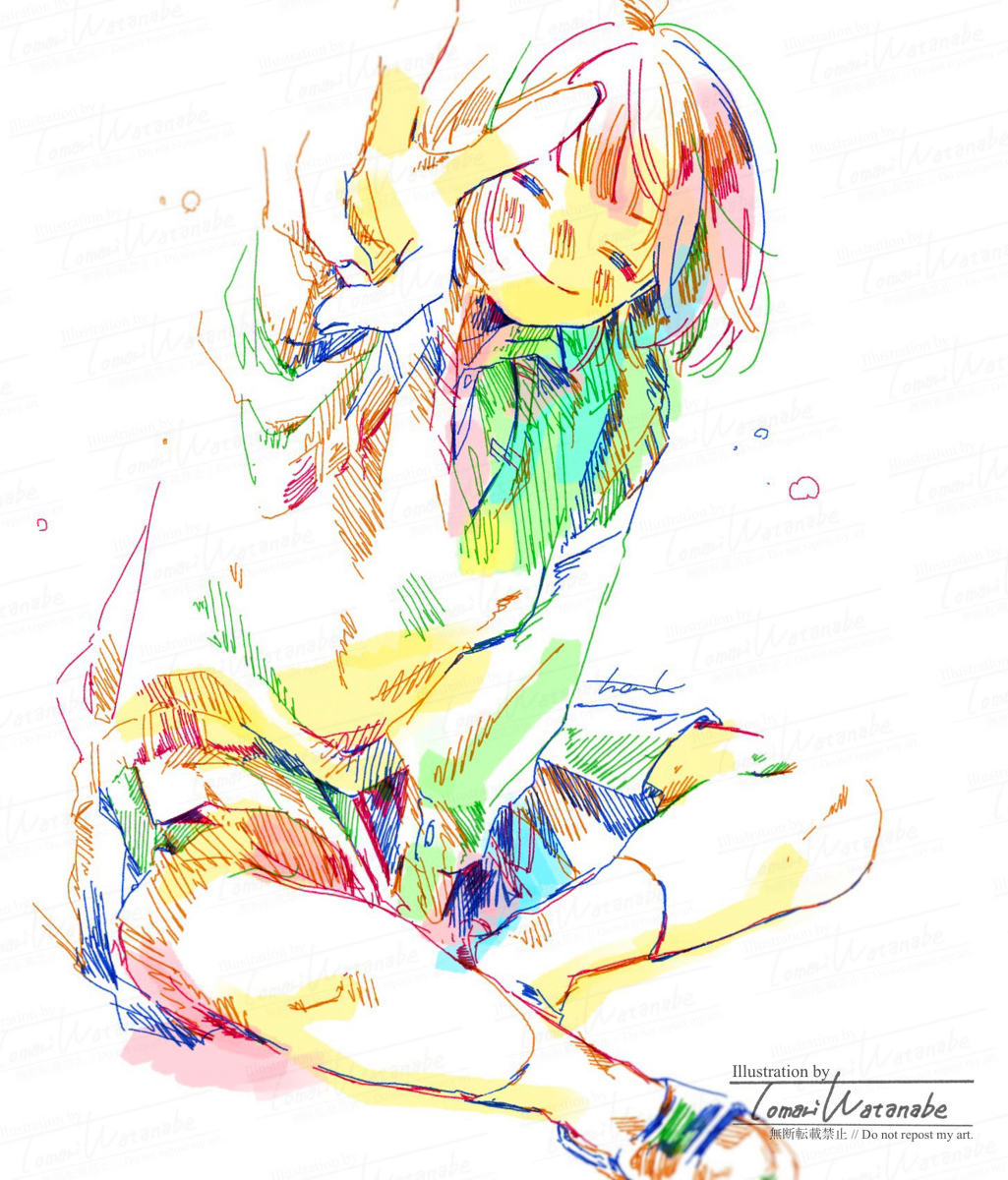 This is a pixiv picture whose title is ✌🏻.