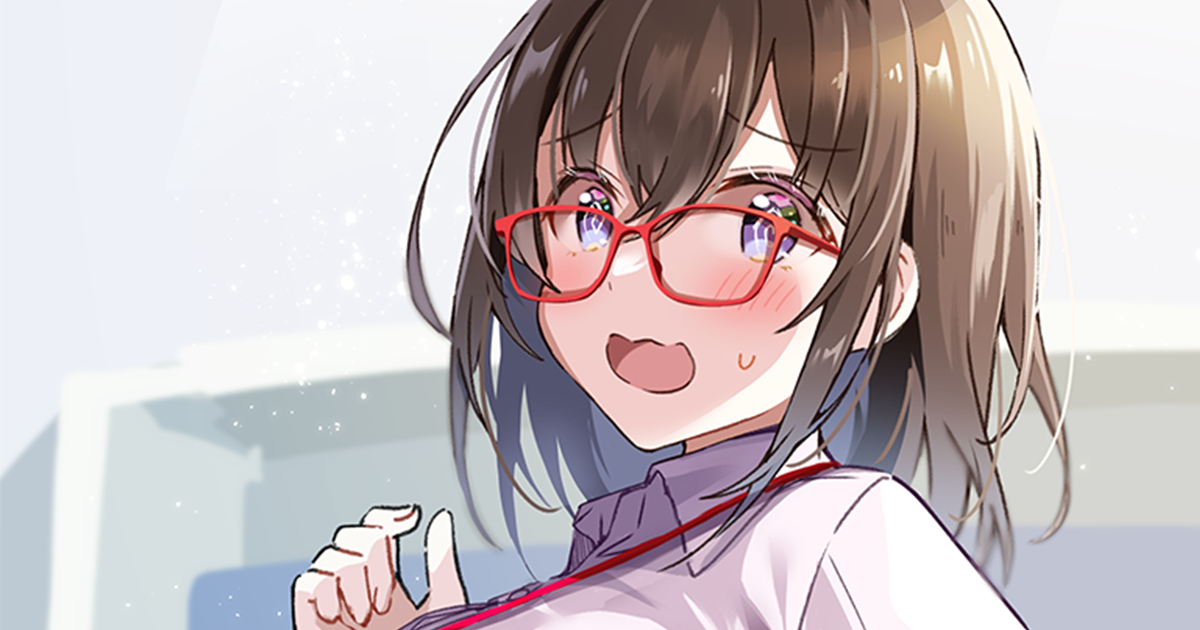 This is a pixiv picture whose title is 【限定公開】業務中にはわわトラブル発生.