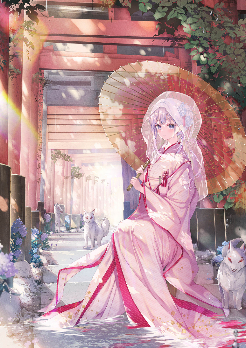 This is a pixiv picture whose title is 『雨の恋　-TwinBox展-』.