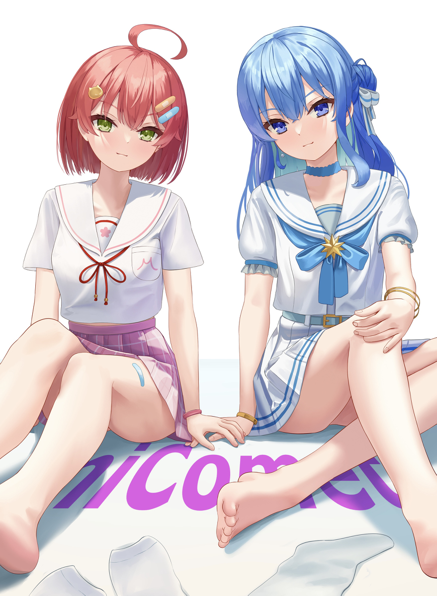 This is a pixiv picture whose title is お座りみこめっと🌸☄️.