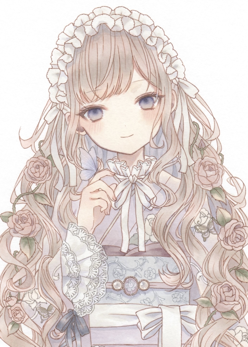 This is a pixiv picture whose title is 和風眠り姫.