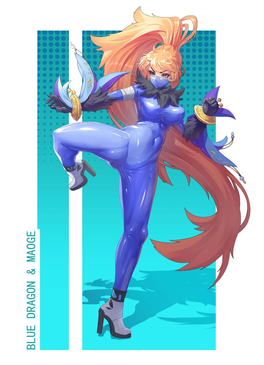 This is a pixiv picture whose title is DNF女散打同人角色立绘.