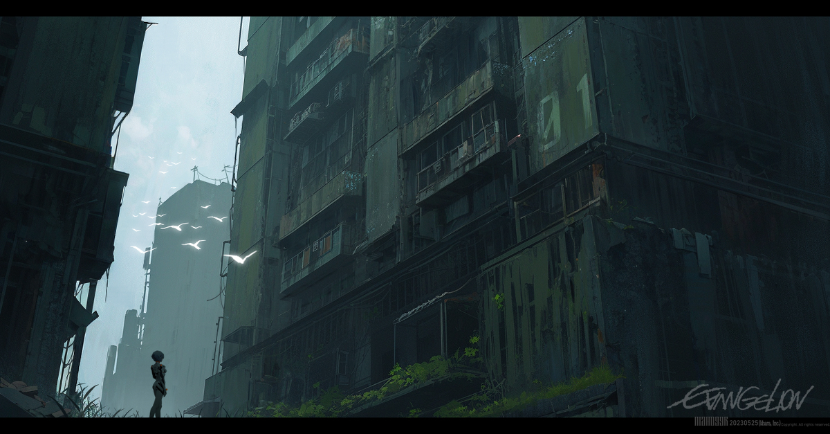 This is a pixiv picture whose title is 『第三村、廃墟』/00..
