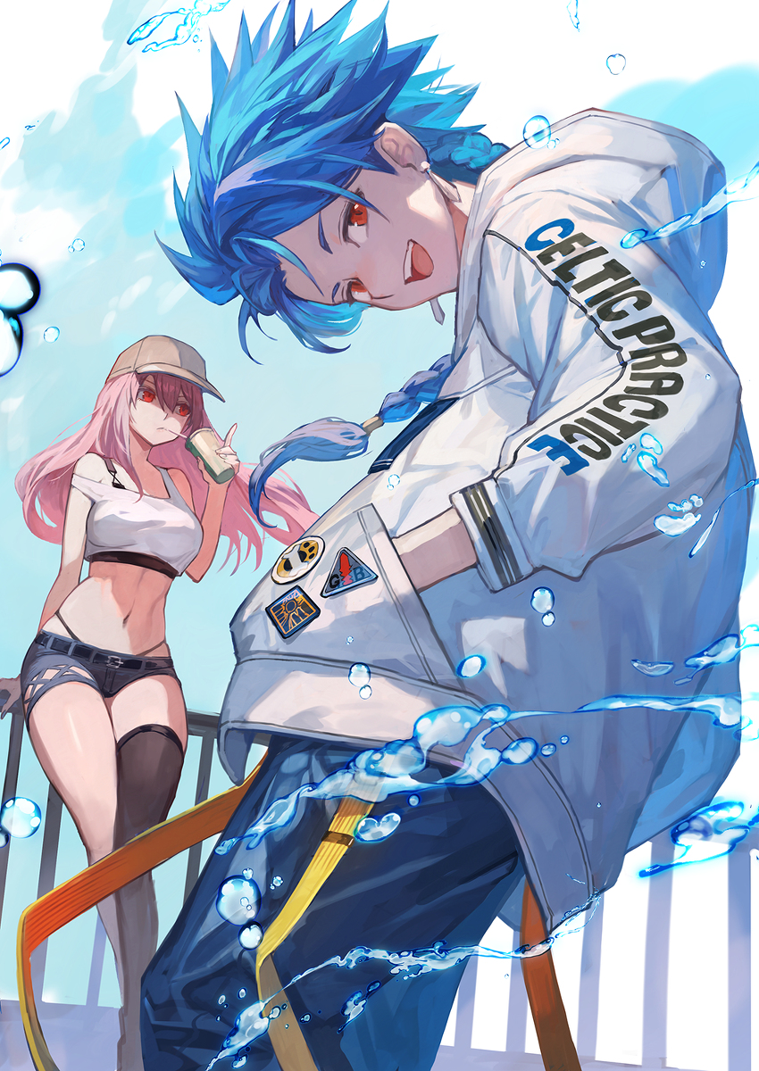 This is a pixiv picture whose title is セタンタ with 師匠.