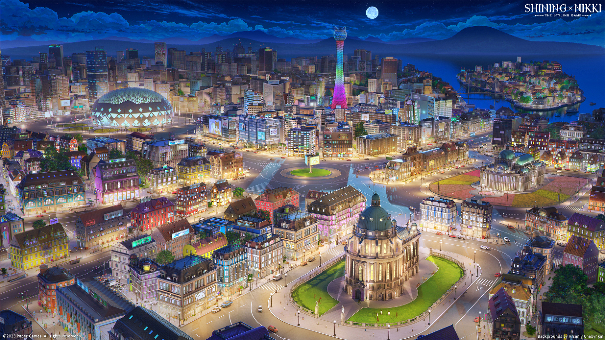 This is a pixiv picture whose title is Cicia city night [Shining Nikki].