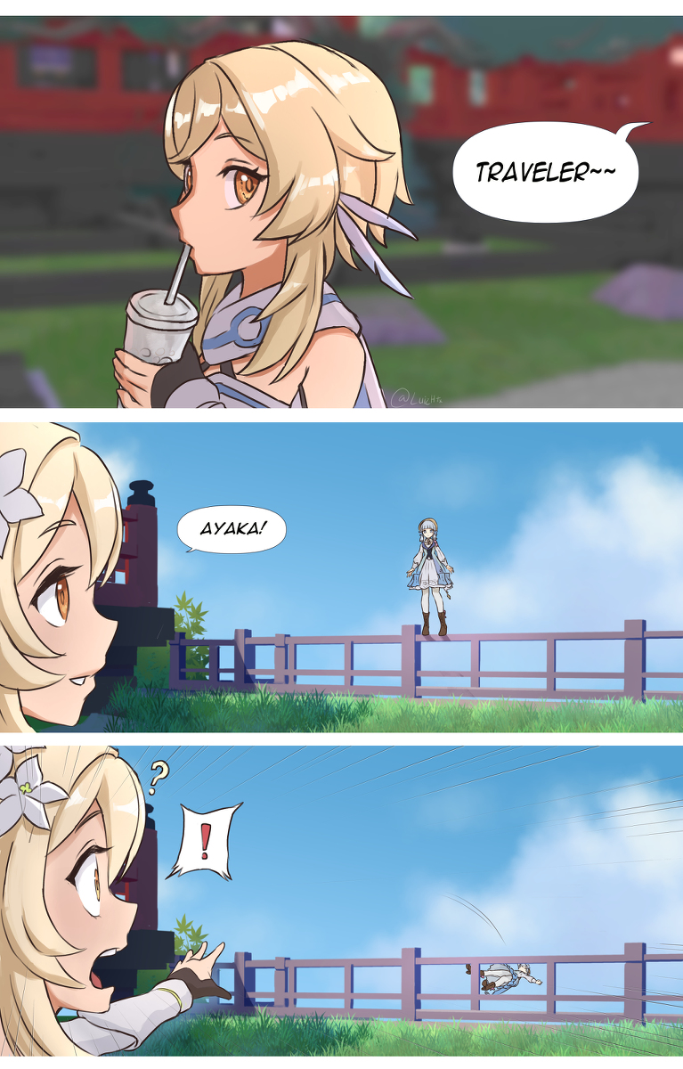 This is a pixiv picture whose title is Ayaka jump.