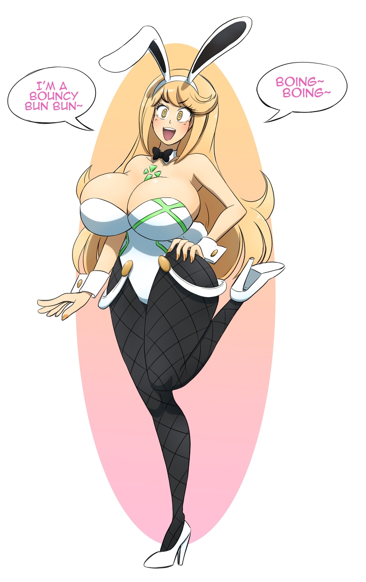 This is a pixiv picture whose title is Busty Bun Bun Mythra.