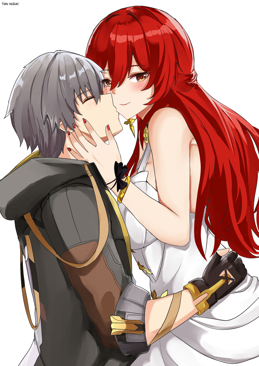 This is a pixiv picture whose title is Caelus & Himeko.