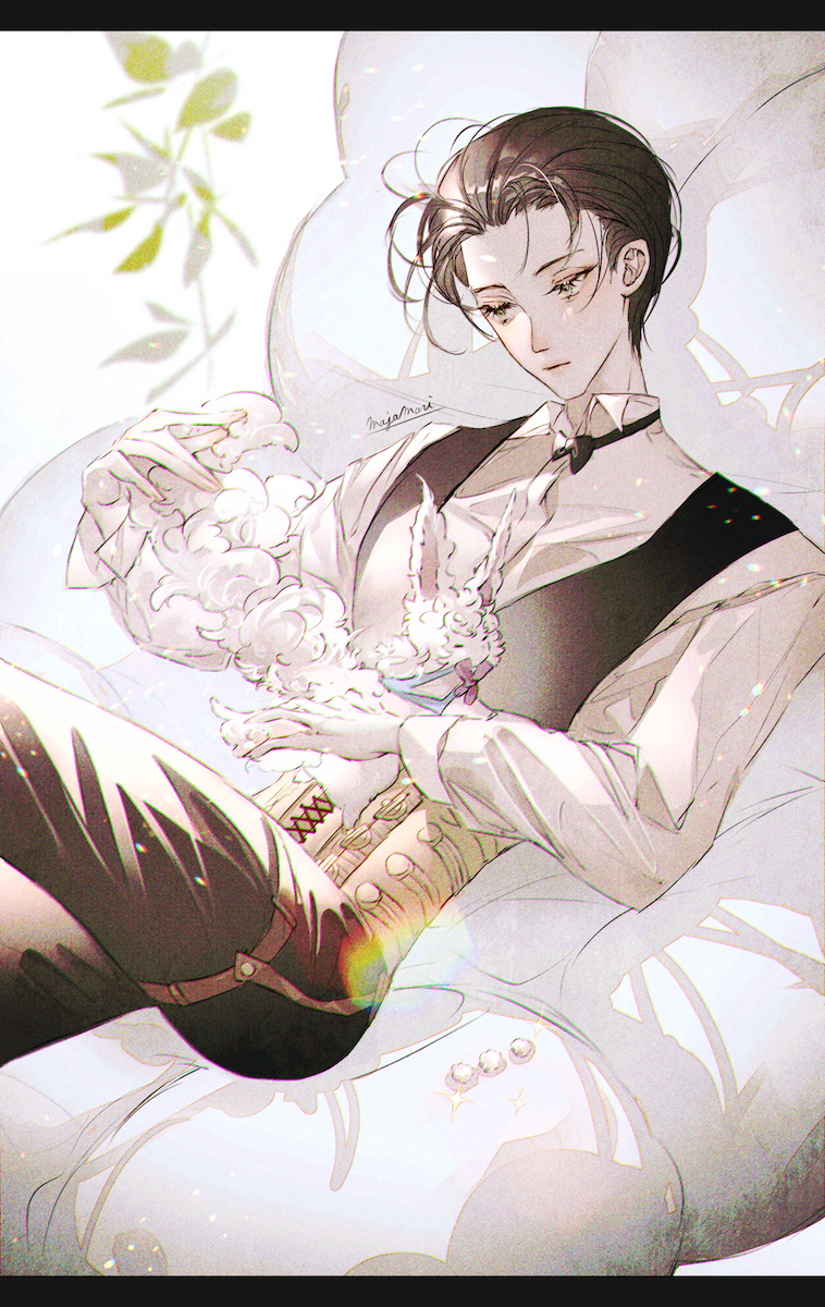 This is a pixiv picture whose title is ホームズ.