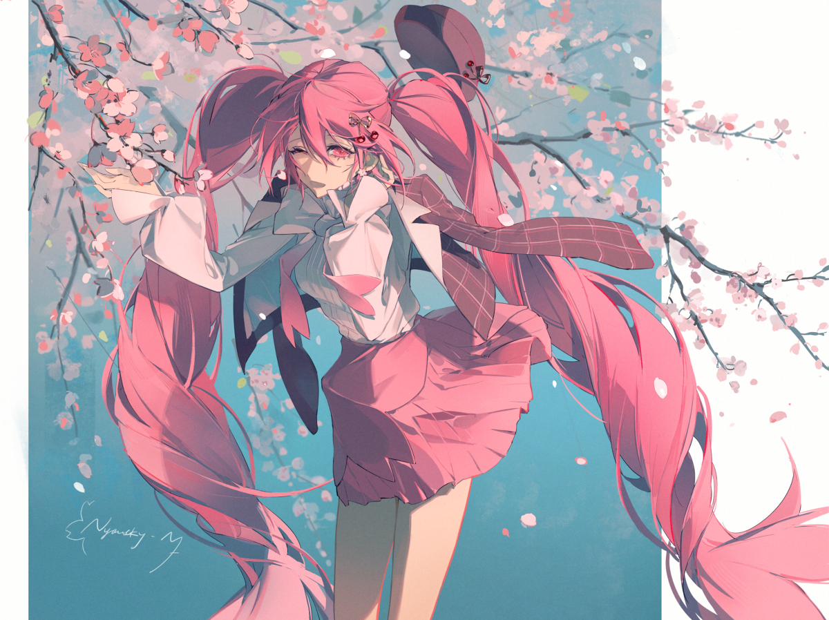 This is a pixiv picture whose title is SakuraMiku.