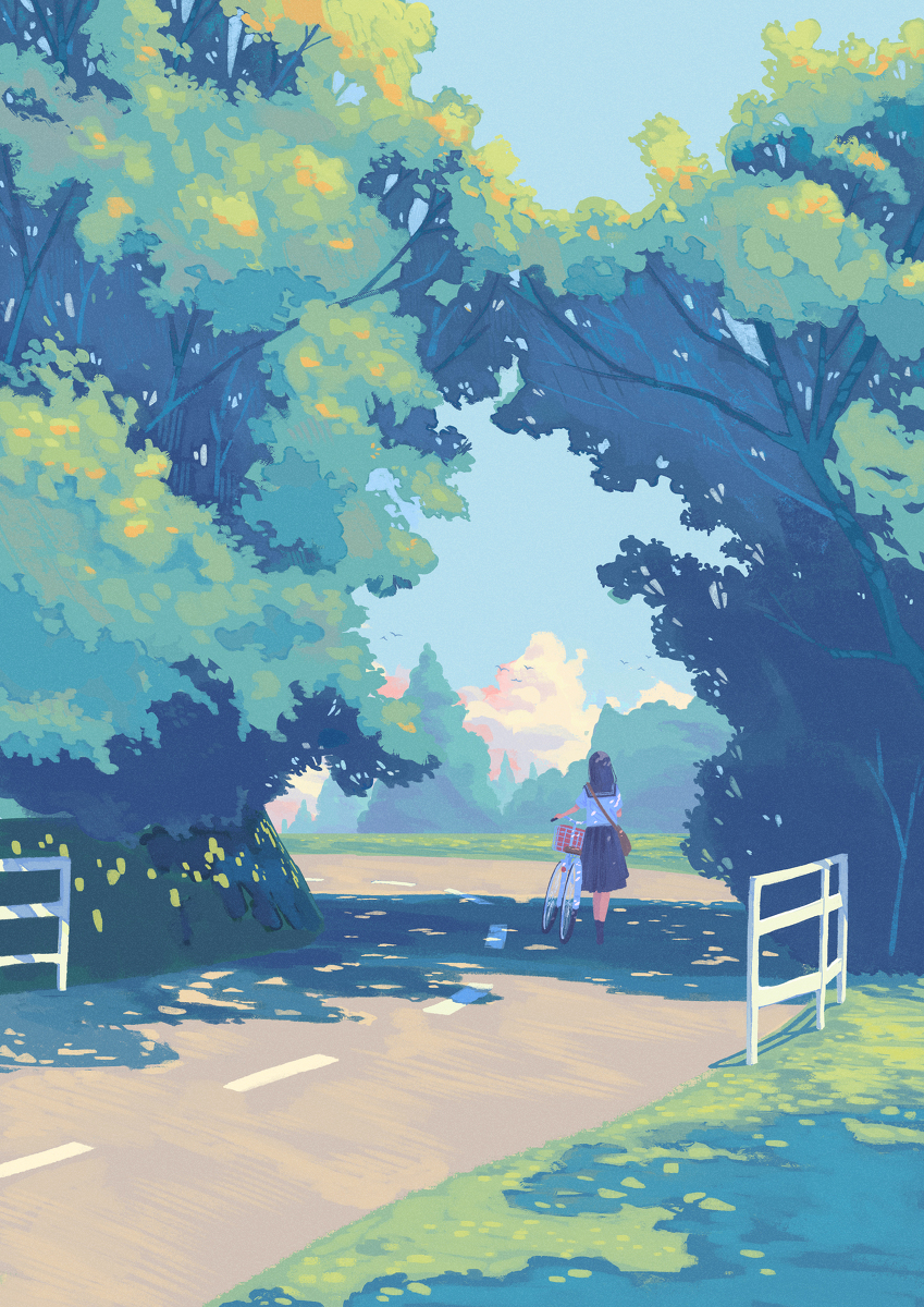 This is a pixiv picture whose title is 夏影.