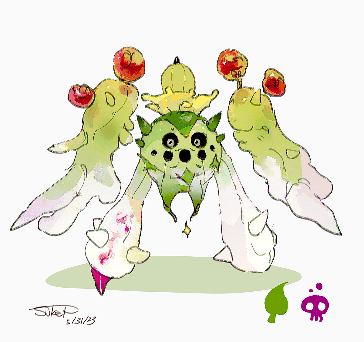 This is a pixiv picture whose title is サボネアを伝説化（ポケモン）.
