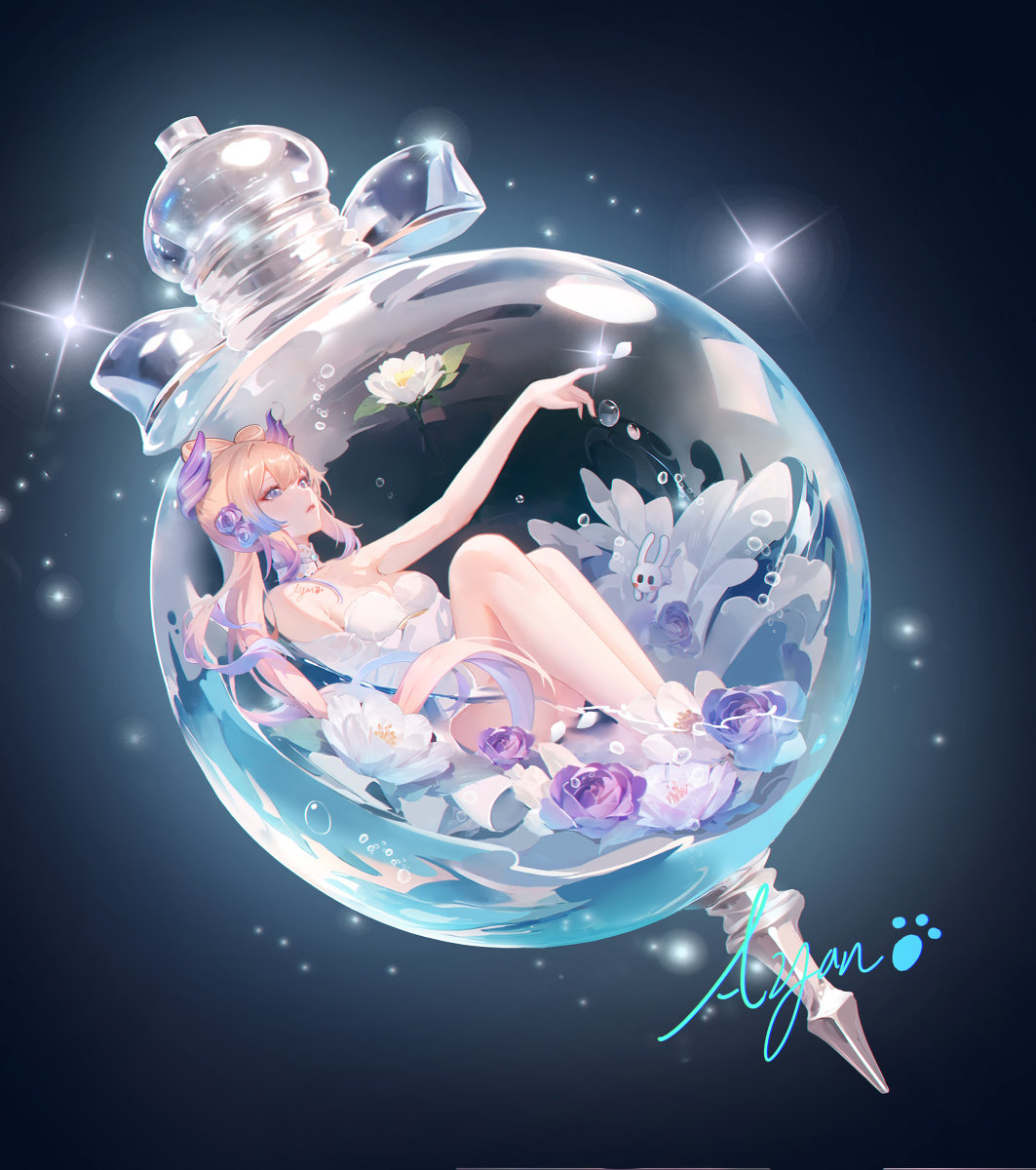 This is a pixiv picture whose title is 【绘画Ayan】PuPu~礼物心海~.