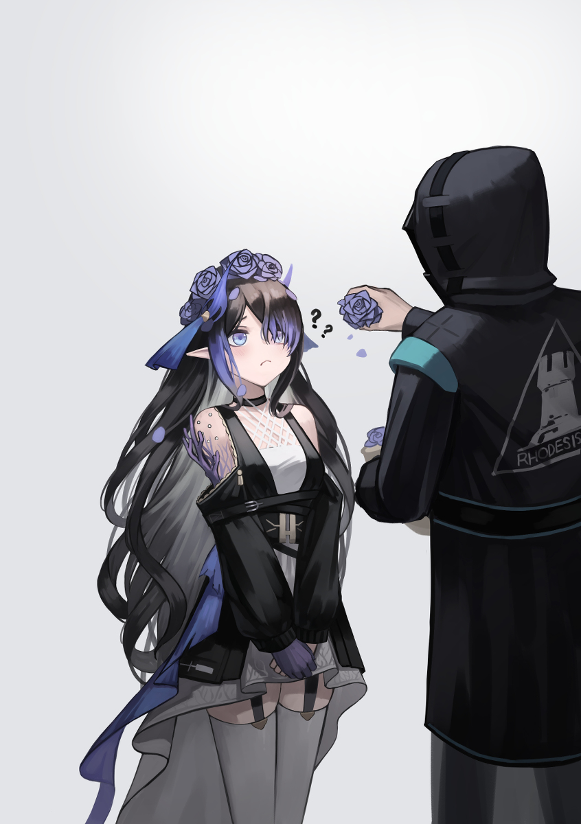 This is a pixiv picture whose title is Put flower on Highmore's head.