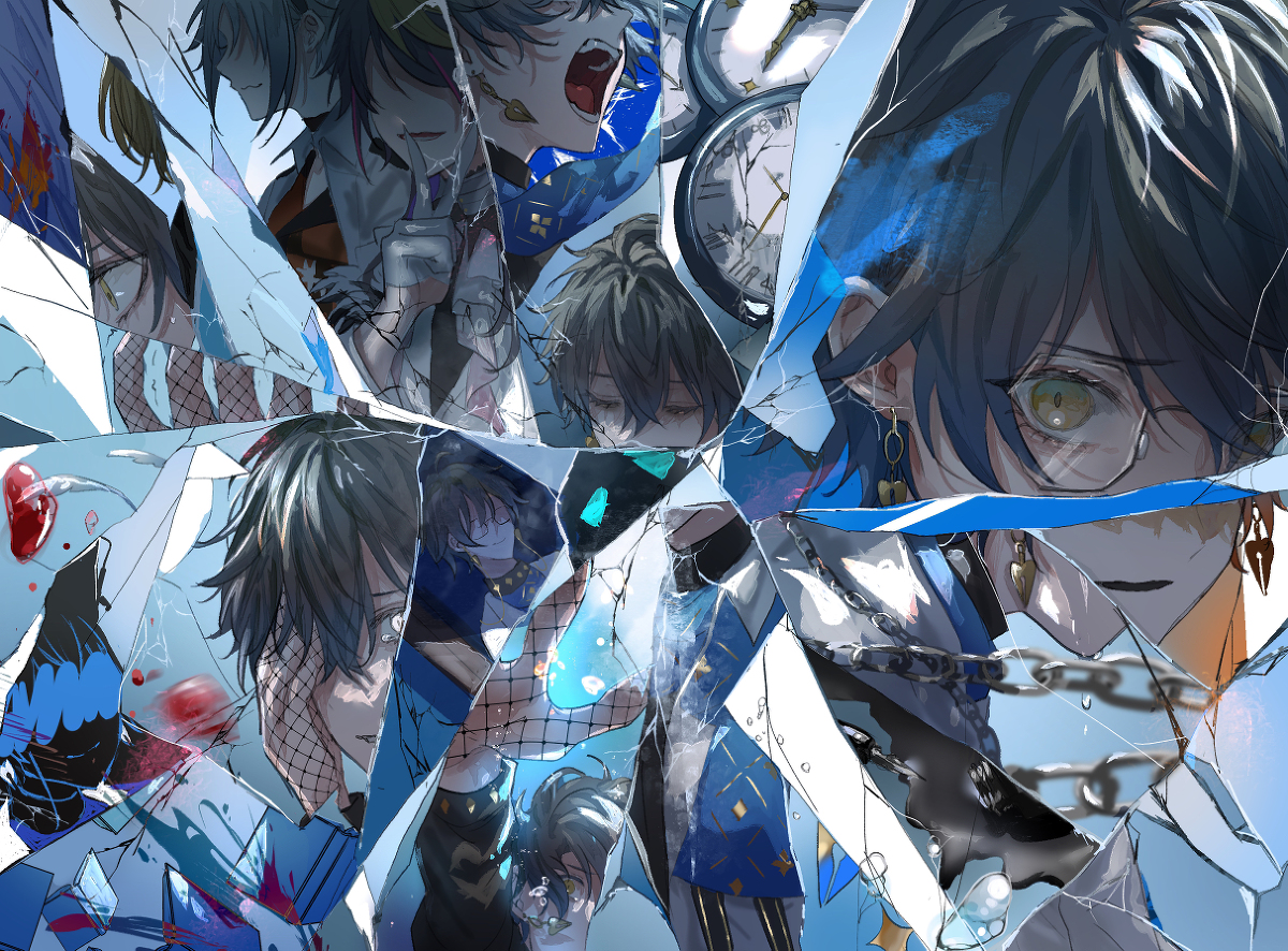 This is a pixiv picture whose title is Blue Light.