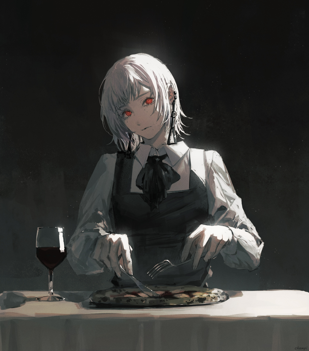 This is a pixiv picture whose title is 飢餓の悪魔.