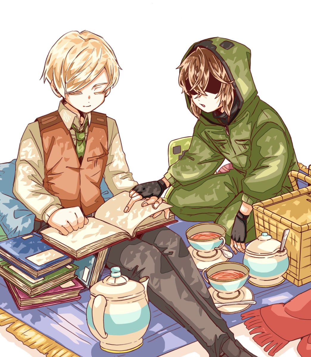 This is a pixiv picture whose title is 読書会.