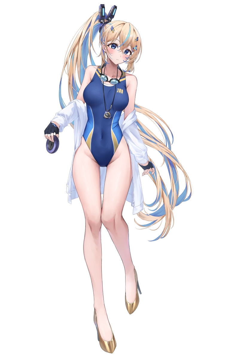 This is a pixiv picture whose title is 🩱👠.