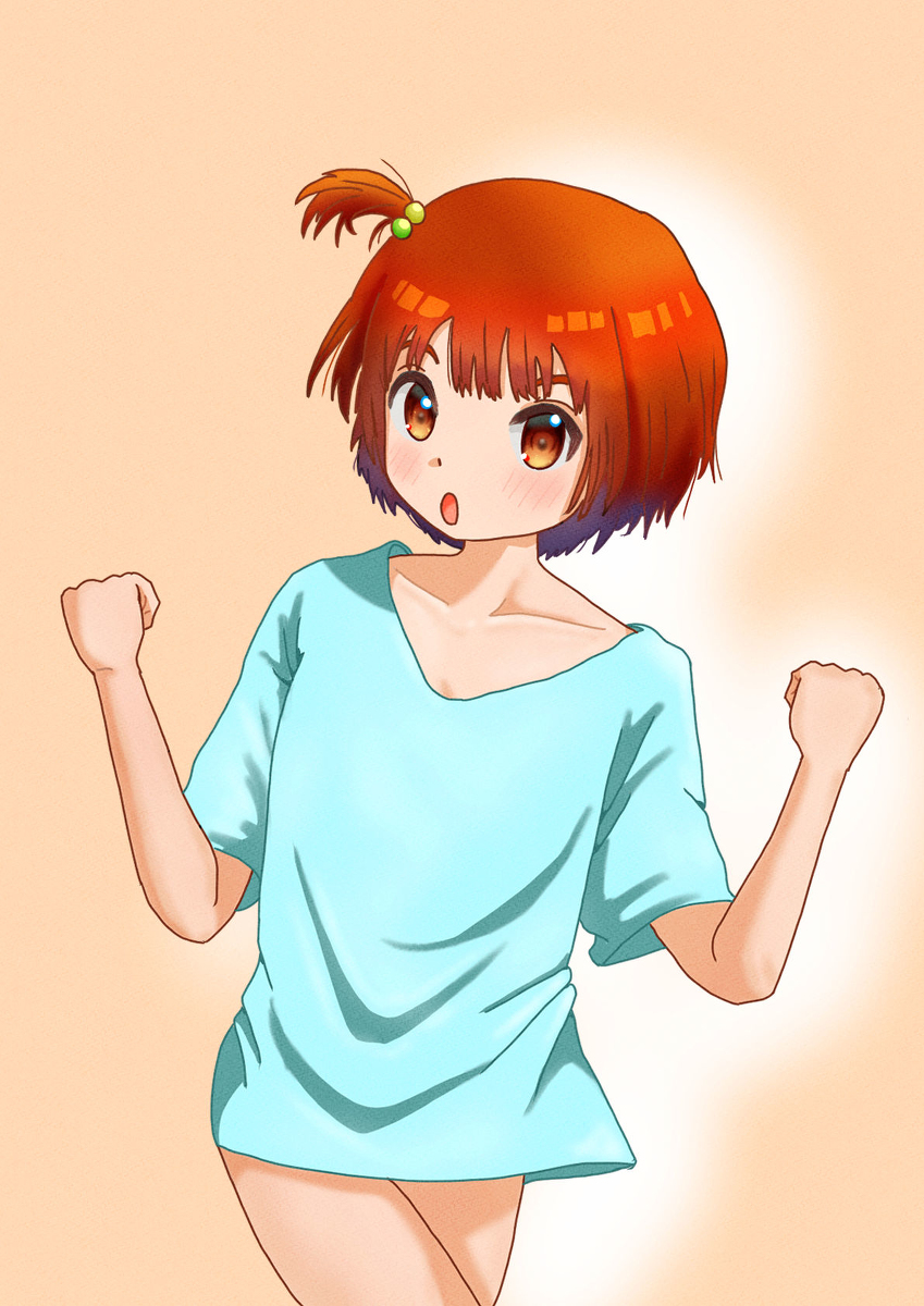 This is a pixiv picture whose title is 頑張って！.