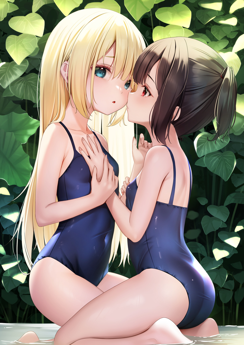 This is a pixiv picture whose title is 秘密の場所.