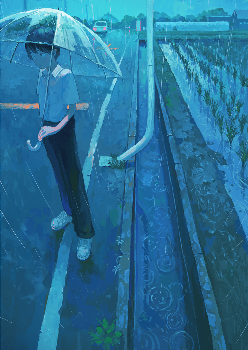 This is a pixiv picture whose title is 雨.