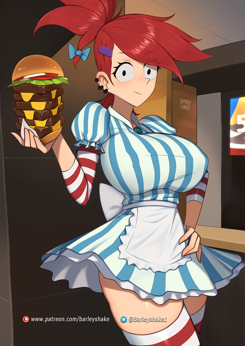 This is a pixiv picture whose title is Frankie Foster cosplay as Wendys.