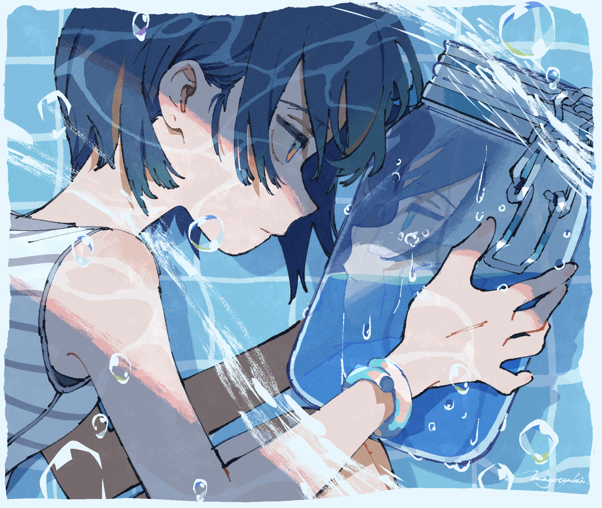 This is a pixiv picture whose title is だから蓋をした.