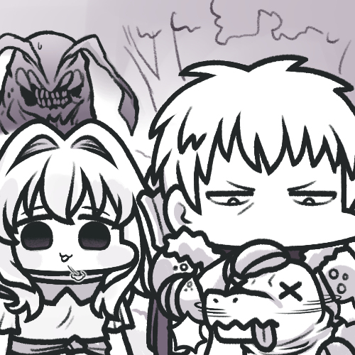 This is a pixiv picture whose title is かたわらの魔の手.