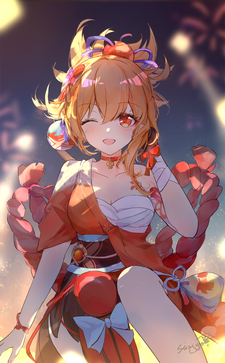 This is a pixiv picture whose title is 宵宫.