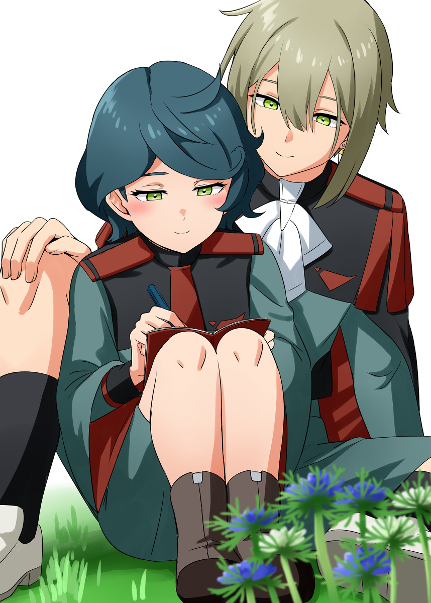 This is a pixiv picture whose title is 花を描くノレア.