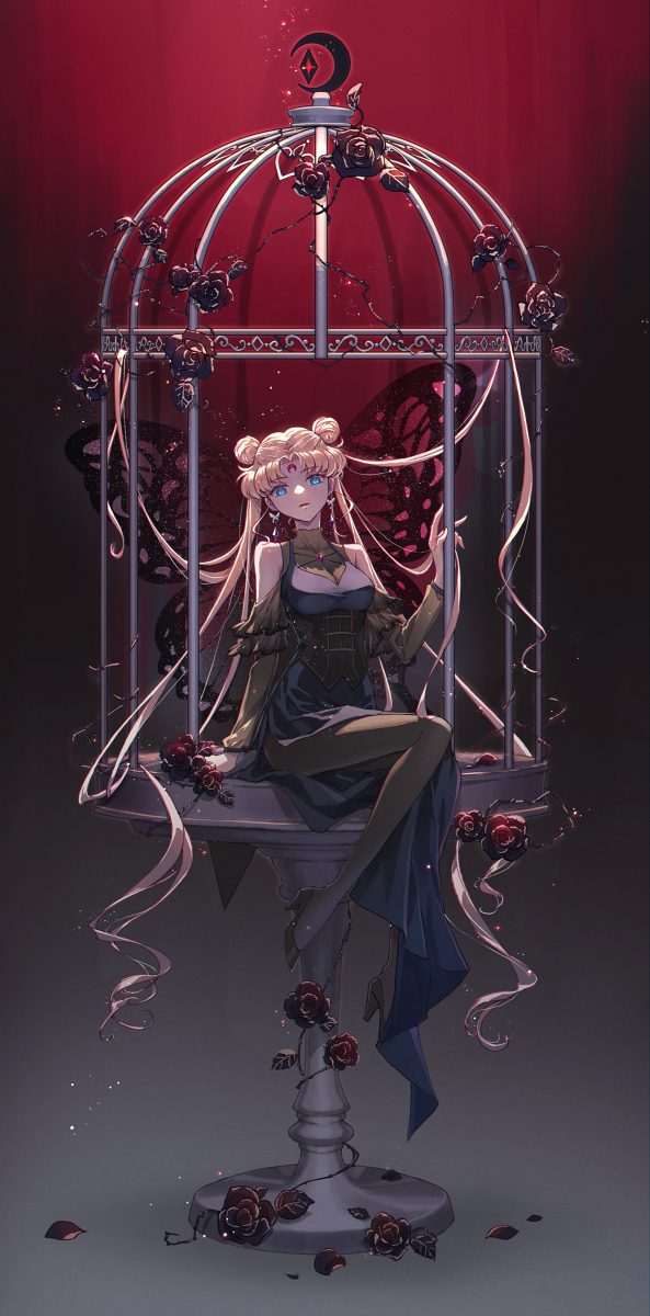 This is a pixiv picture whose title is black Usagi.