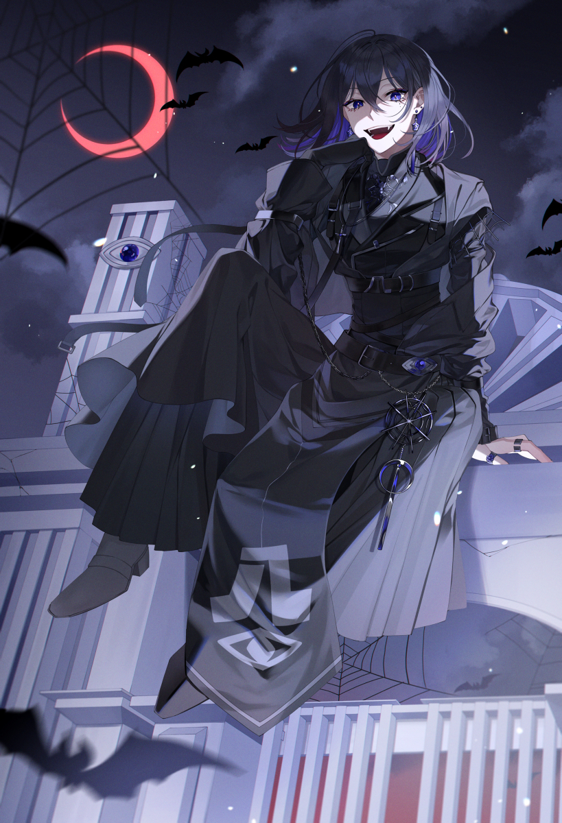 This is a pixiv picture whose title is 【work】八目蜘ミュウ キービジュアル.
