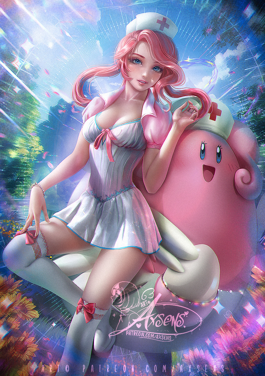 This is a pixiv picture whose title is ジョーイ / Nurse Joy.