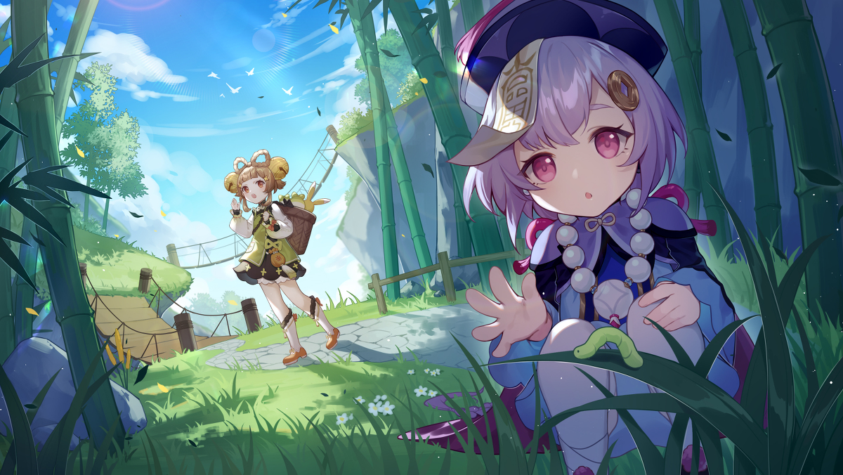 This is a pixiv picture whose title is 瑶瑶和七七.