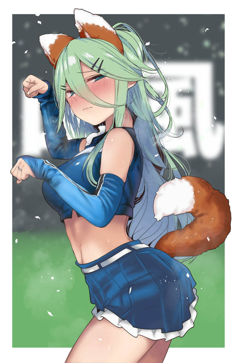 This is a pixiv picture whose title is きつねダンスする山風ちゃん.