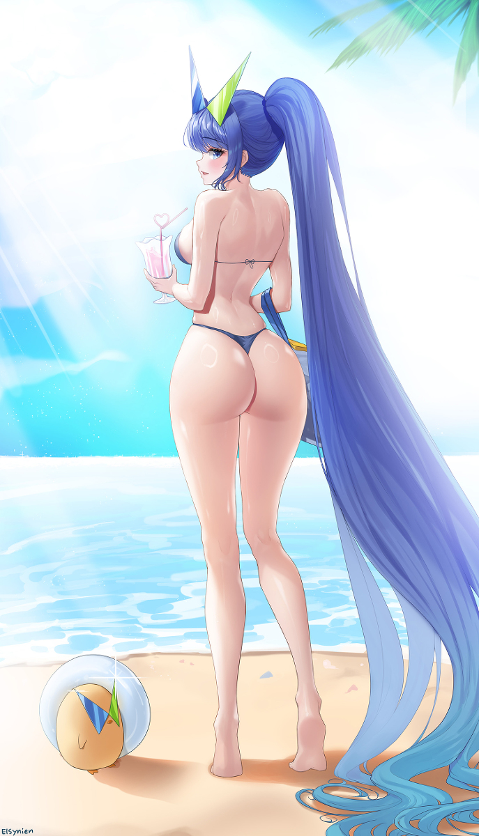 This is a pixiv picture whose title is ニュージャージー  水着 New jersey.