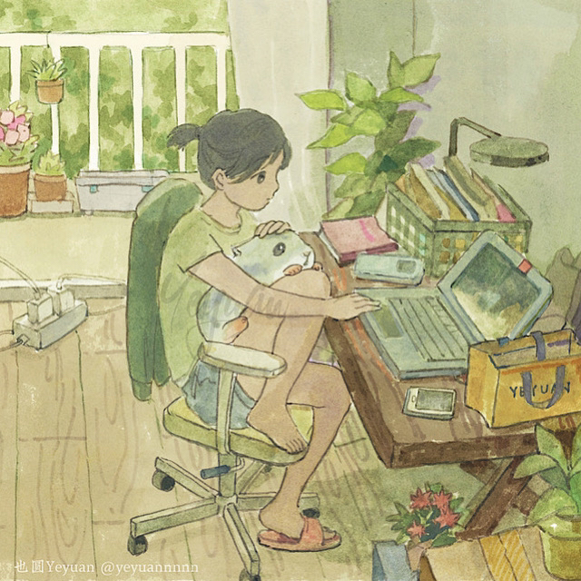 This is a pixiv picture whose title is のんびり午後.