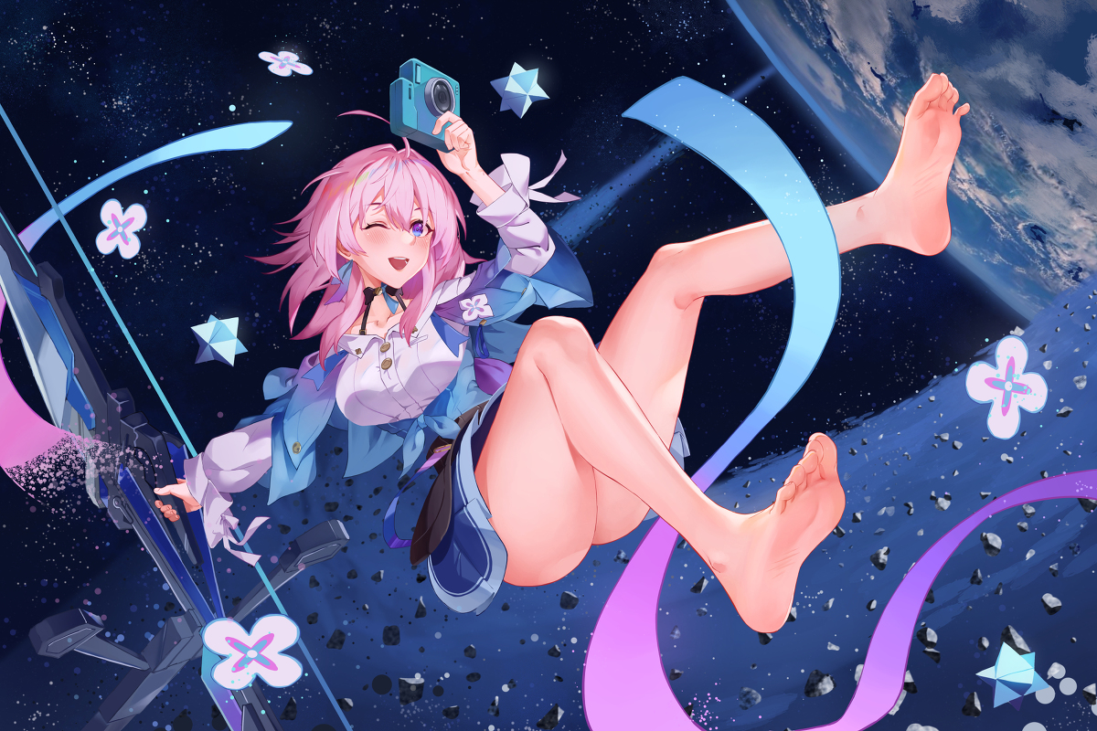 This is a pixiv picture whose title is March 7th:Astra Jumper 三月七:星際躍遷.