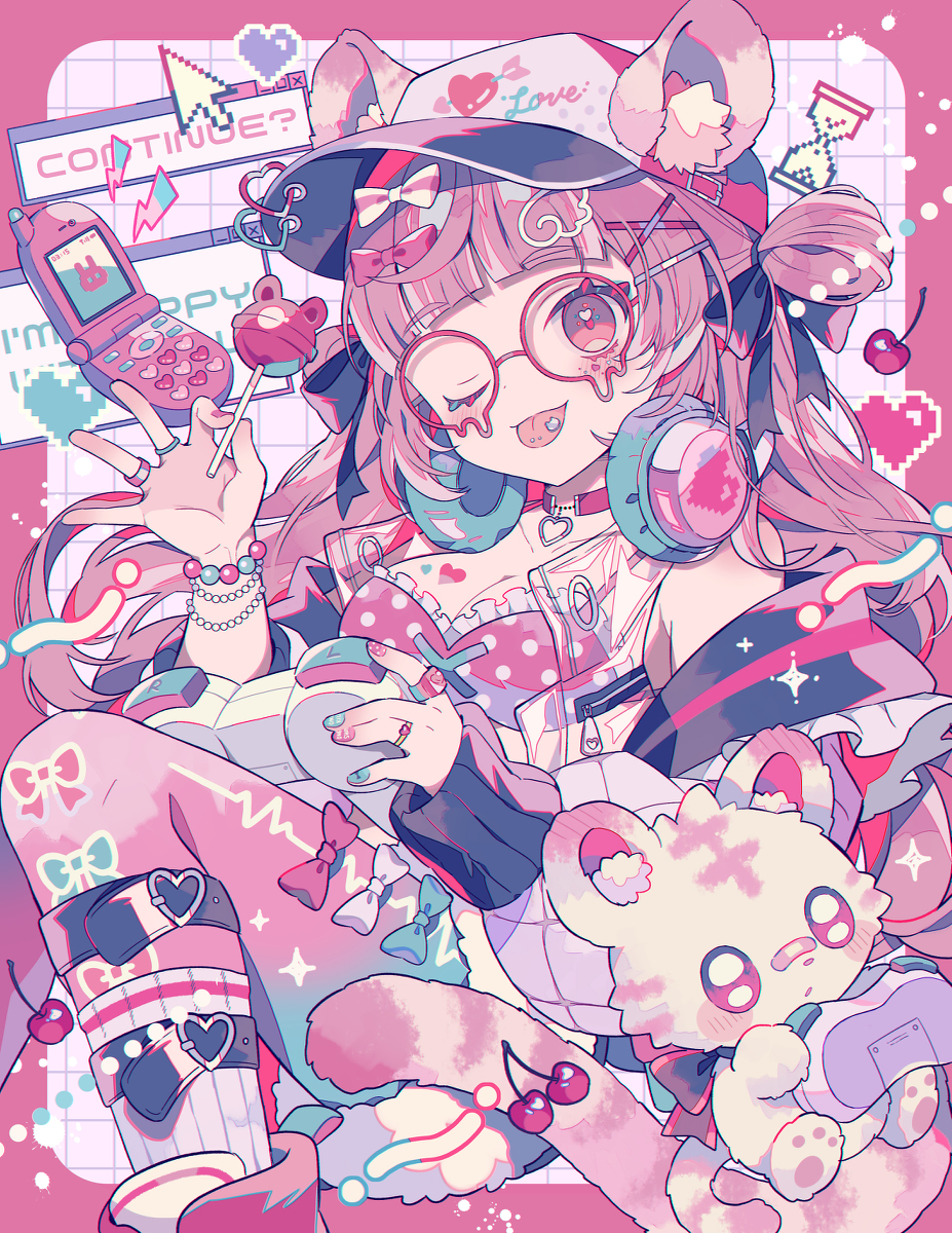 This is a pixiv picture whose title is 👾💜.