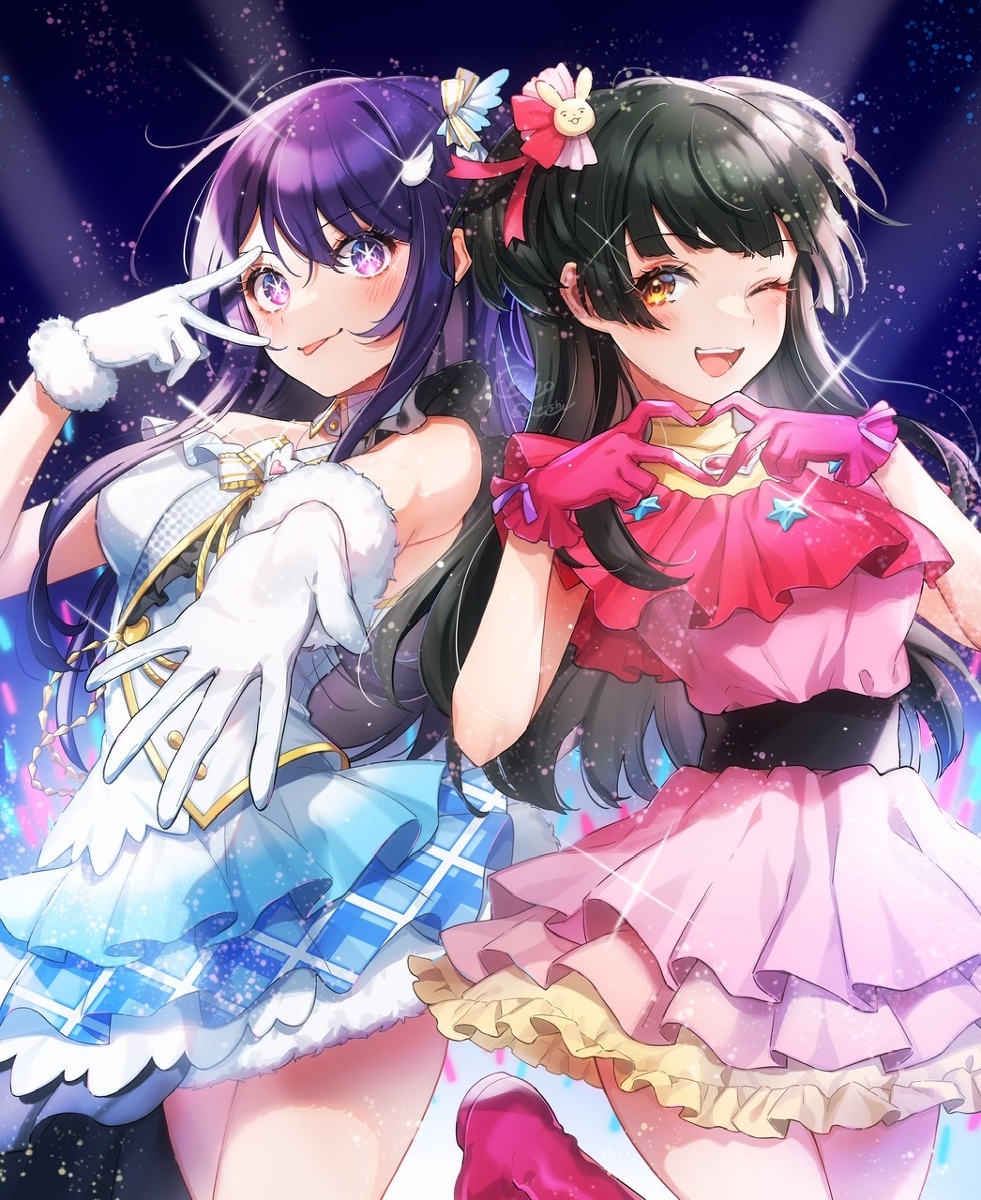 This is a pixiv picture whose title is 完璧で嘘つきなアイドル×2.