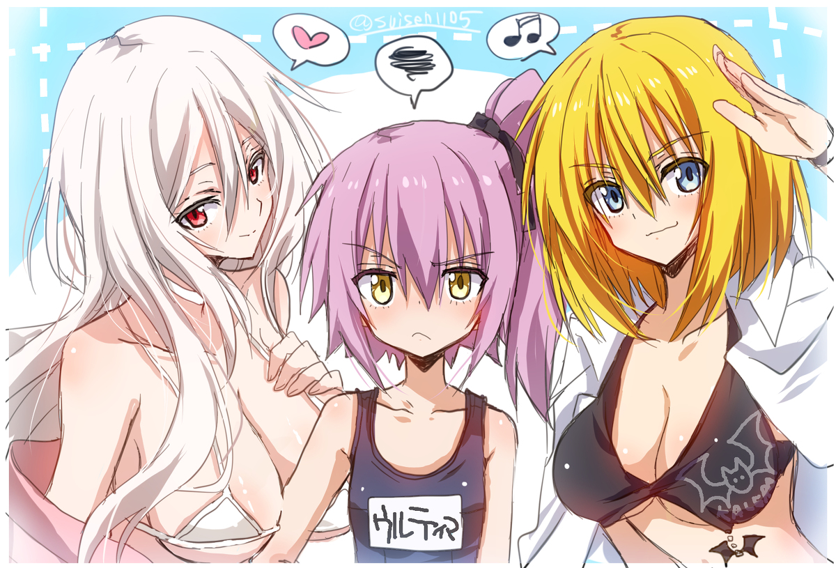 This is a pixiv picture whose title is 悪魔三人娘.